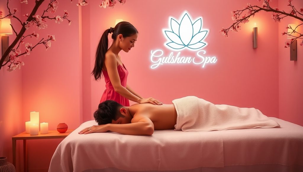 flux schnell image is a vibrant stylized photograph of a spa s 3